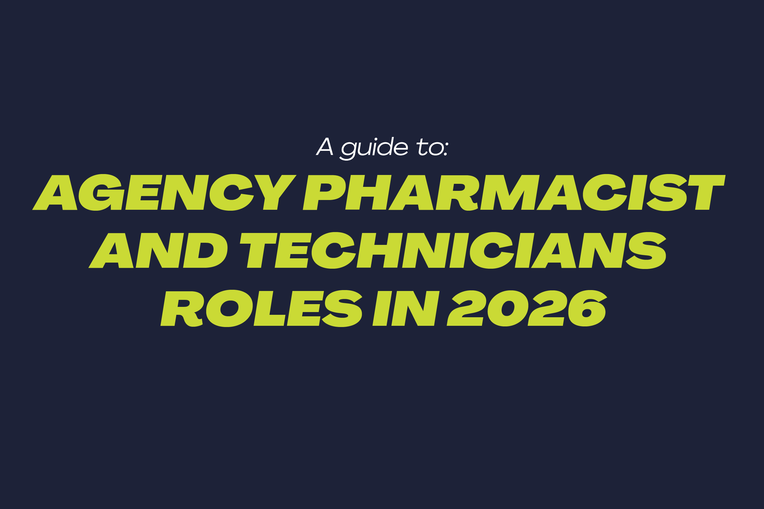 View Agency Pharmacy Roles: The Pharmacist & Technician Guide